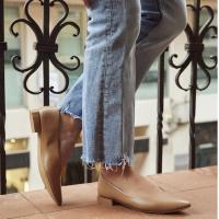 Buonarotti - Bailarina Punta  en color Camel - Planta de gel - Zapato Plano Mujer - details 1