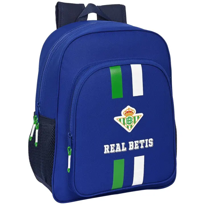 Safta Mochila escolar Real Betis Balompié, doble compartimento, producto oficial, azul - 38 cm - 1