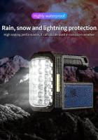 Linterna LED Portátil Recargable Con Carga Solar 4 Modos Impermeable Para Senderismo Camping Emergencias Lámpara Torcha Fuerte - details 10