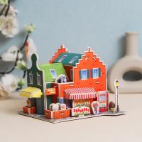 Puzzles De Papel 3D Exquisitos Para Niños Juguetes Hechos a Mano DIY Heladería Hotel Francés Supermercado Juguete Educativo Para Edad Infantil - details 5