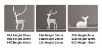 Modelo De Resina Pequeño Ciervo JCD Miniatura Escena Lámpara De Mesa Para Manualidades Joyería Hecho De Resina Animal - details 0