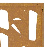 vidaXL Adorno de pared de jardín acero corten diseño bambú 55x55 cm - details 6