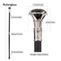 Bastón De Moda Blanco Y Negro Diamante Elegante Para Caballeros Cosplay Cane Con Punta De Goma 93cm Accesorio De Caminata - details 2