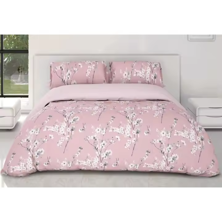Funda Nórdica Reversible Cama 150 Viene con Dos fundas de Almohadas Tejido 50% algodón 50% poliéster Estampado Floral Rosa Marca Catherine Lansfield - 1