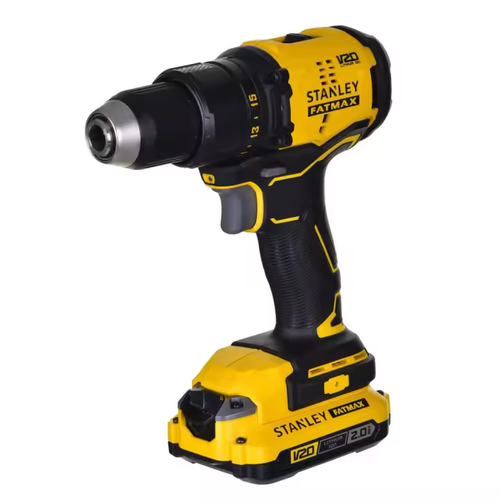 STANLEY FATMAX SFMCD710D2K-QW - TALADRO ATORNILLADOR V20 LI-ION 18V BRUSHLESS CON 2 BATERÍAS 2Ah, CARGADOR Y MALETÍN - 1