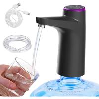 Dispensador de agua automático, bomba para botellas de agua, bomba de agua potable, dispensador de agua eléctrico para camping, hogar, oficina, recargable (negro) - details 0
