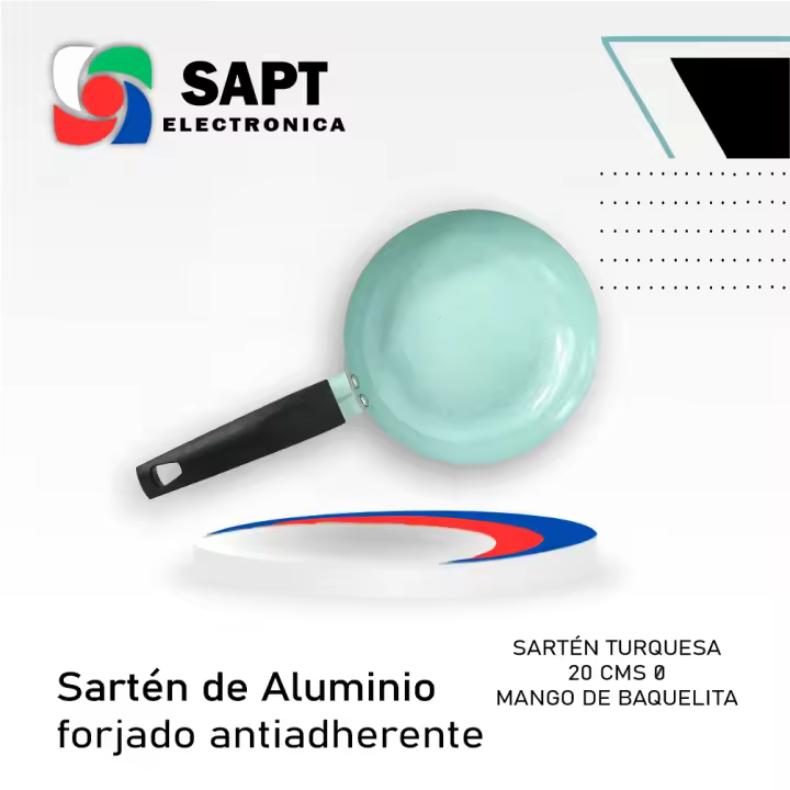 SAPT Sartén Antiadherente – Revestimiento Resistente a Arañazos – Mango de Baquelita Ergonómico – Distribución Uniforme del Calor – Apta para Gas, Inducción y Vitrocerámica – Fácil de Limpiar – Ideal para Cocinar Saludable - 1