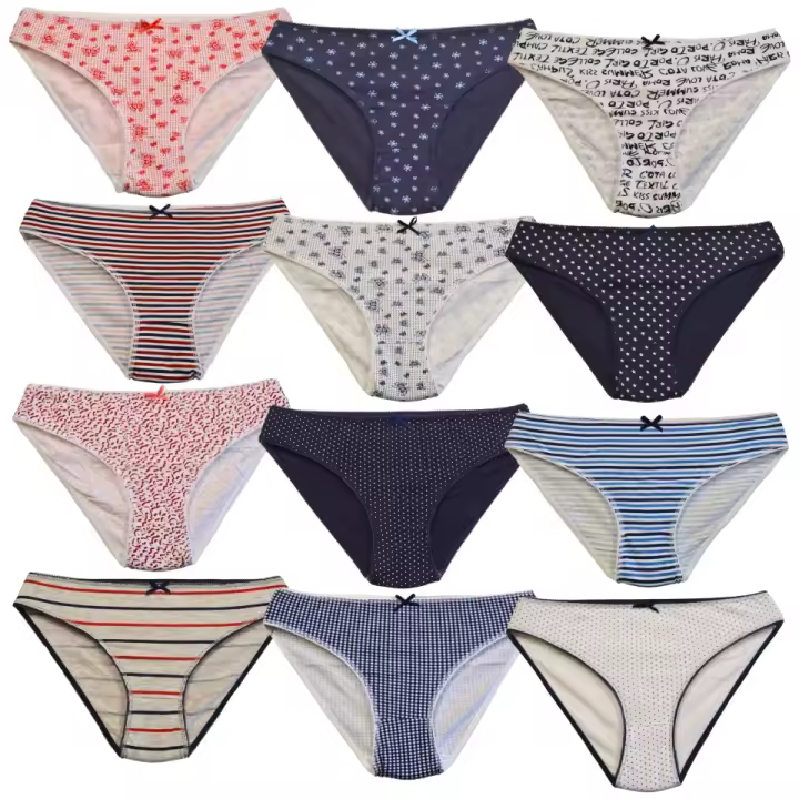 Pack de 12 Braguitas de Algodón para Mujer | Transpirables | Suavidad Excepcional - Tallas M - L - 1