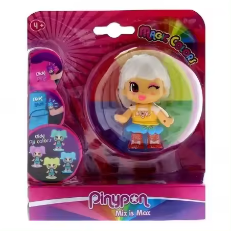 FAMOSA - Pin y Pon Magic Colors Surtido - Estas figuras Pinypon Colores Mágicos tienen la peculariedad del cambio de color de pelo gracias a su tecnología hi-tech - Recomendado para mayores de 4 años - 1