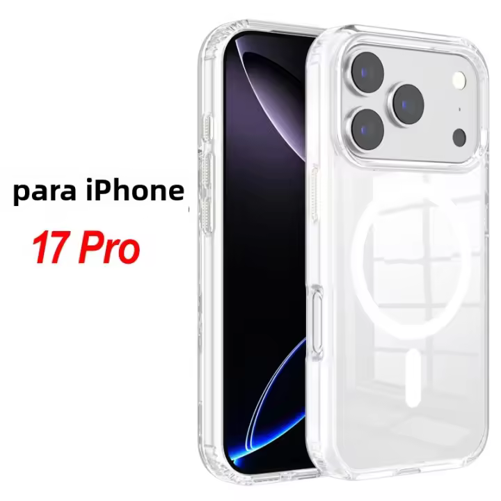 Funda Magnética Fuerte Para iPhone 17 pro Max/17Pro/17Air Cubierta Transparente Compatible Con Magsafe Para Carga - 1