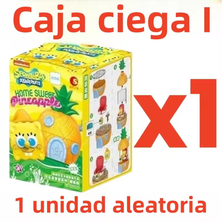 SpongeBob Caja Sorpresa Figura De Colección De Casa De Piña Feliz Modelo De Escritorio Para Niños Juguetes Regalo 6 Estilos - 1