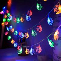 Luz De Luna Y Estrellas LED Mini Para Ambiente De Ramadan Decoración De Fiesta De Cumpleaños En Casa Foco De Luz Seco Batería - details 4