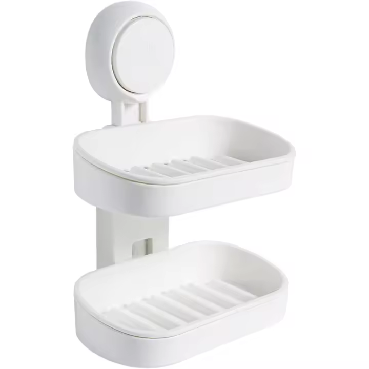 Jabonera de doble capa para montaje en pared, multifunción, ideal para organizar toallas de cocina y paños de cocina. - 1