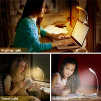 Lámpara De Lectura Recargable USB Clip-On Luz De Libro Ajustable Para Niños Auxiliar De Sueño Luz Para Kindle 3 Colores - details 5