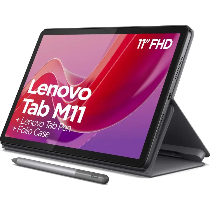 Tablet Lenovo Tab M11, Gris, 128GB, WiFi, 11" WUXGA, 8GB RAM, MediaTek Helio G88, Android. Incluye Lápiz y Funda - 1