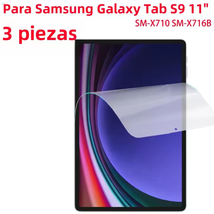 Protector De Pantalla Para Tableta Samsung Galaxy Tab S9 11 Pulgadas 3 Packs Película Suave PET Ultra Clara Cubierta Completa Compatible Con WiFi 5G 2023 - 1