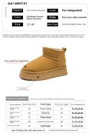 Botas De Piel Nueva Larga De Invierno Para Mujer Botines Cortos De Peluche Cálidos Botines Casuales Chelsea De Talla Baja Con Plataforma Zapatos De Cordón PU Cubierta De Suela De Plástico - details 14