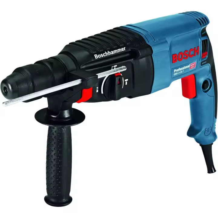 Bosch Professional GBH 2-26 F - Martillo perforador combinado (2,7 J, máx. hormigón 26 mm, portabrocas SDS plus + cilíndrico, en maletín), azul, 44.6 x 36 x 11.6 cm - 1