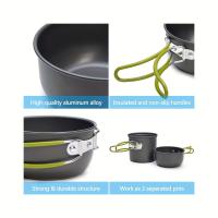 Juego de Utensilios de Cocina para Acampar: Soporte de Trípode de Acero Inoxidable Estufa Taza Kit de Tenedor y Cuchara Ideal para Mochileros Senderismo y Picnics BOPORO - details 7