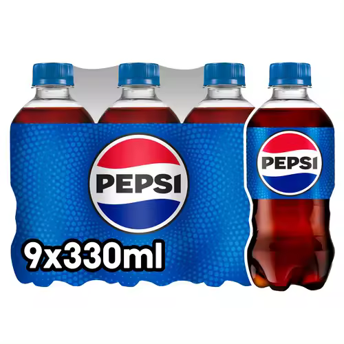 Pepsi - Cola. PET 330 ml. PACK 9 UD. Refresco cola CON AZUCAR. - 1