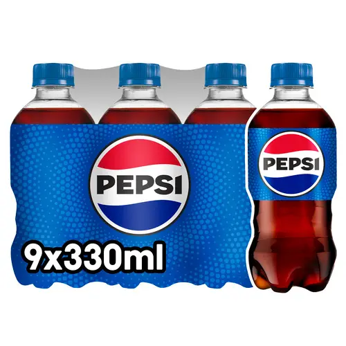 Pepsi - Cola. PET 330 ml. PACK 9 UD. Refresco cola CON AZUCAR. - 1