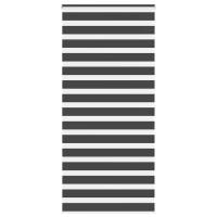 vidaXL Estor cebra negro tejido poliéster en dimensiones 115x100 cm/115x150 cm/115x200 cm y más | protección solar decorativa para ventanas hogar oficina dormitorio fácil de instalar - details 2