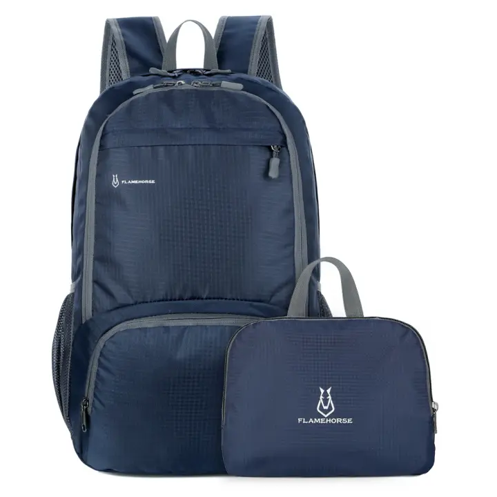 Mochila Plegable Ligera Impermeable Para Hombres Y Mujeres Mochila Portátil De Viaje Y Senderismo Multifuncional De Nylon - 1