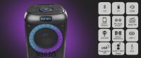 Vieta Pro Altavoz High-Watts Party 2, Bluetooth con True Wireless, 100 W, Reproductor USB, LED RGB, Entrada de micrófono, Entrada Auxiliar, batería de 9 Horas - details 0