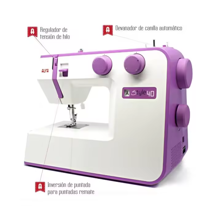 Alfa Máquina de coser Style 40 31 puntadas, puntadas súper automáticas - 1