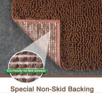 Alfubra de baño antideslizante 50x80cm, Alfombra de piso lavable a Máquina with absorbente suave para baño, Ducha y baño (Marron) - details 2