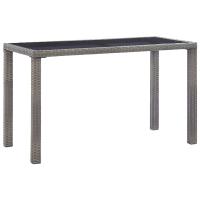 vidaXL Mesa de jardín madera maciza acacia gris y marrón 123x60x74 cm en color Antracita y marrón/Antracita | estructura resistente ideal para salón dormitorio o estudio - details 1