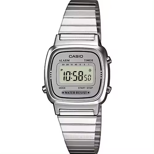 RELOJ CASIO LA670WEA-7EF DE MUJER RETRO VINTAGE ICONIC PEQUEÑO PLATA - 1