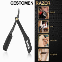 Nueva Tipo Barbera Cuchillo De Afeitar Manual Acero Inoxidable Cuchillas Para Barba Y Cabello Hombre Portador De Afeitar De Acrílico - details 1