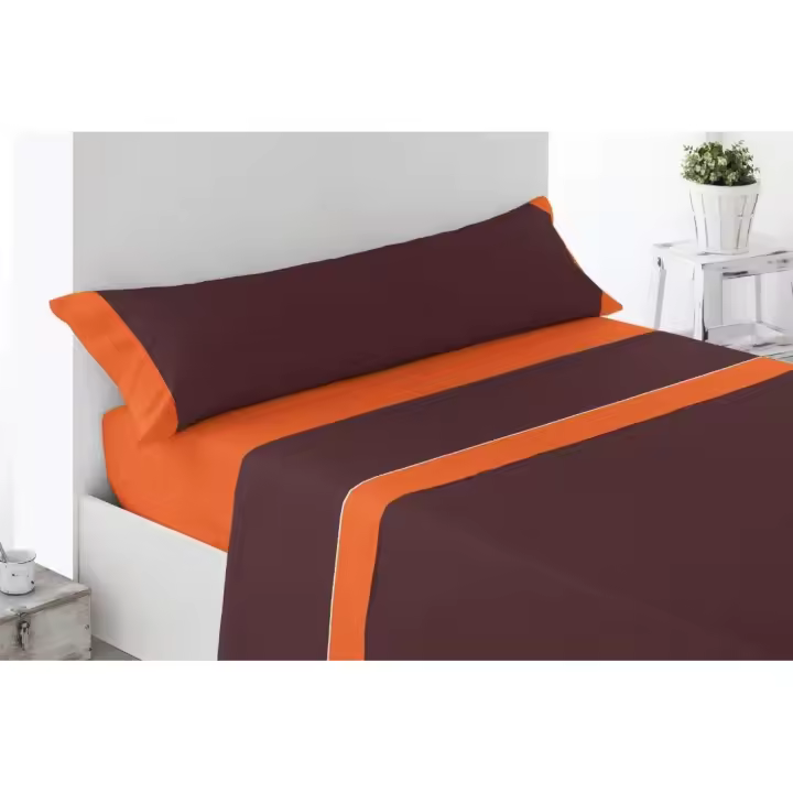 ANGAMA TEXTIL - Juego de Sábanas de Verano Microfibra Transpirable - Angama Textil - Cama  - 3 Piezas, Compuesto por Sábana bajera ajustable, Sábana encimera suave + Una funda de Almohada - Extra Suaves Bicolor. - 1