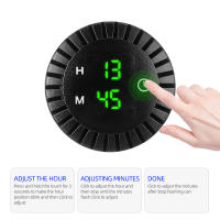 Reloj Digital Táctil Para Coche Barco Moto 12V/24V Pantalla LED Impermeable Panel Automotriz Material Plástico Y Metal - details 2