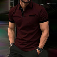 Camisa Polo Casual Para Hombre Verano Primavera Cuello En V Manga Corta Bolsillos Falsos Estampado Negocios Transpirable - details 4