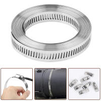 Tuerca De Tubo Ajustable Grande 9.8ft En Acero Inoxidable Con 6 Fuera De Juego Accesorios Para Automóviles Clavija Y Fuera De Juego - details 0