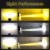 Faros Adicionales LED Para Motocicleta Lámpara Dual-Color Blanca/Amarilla Universal Spotlights Antiniebla 12-80V - details 4