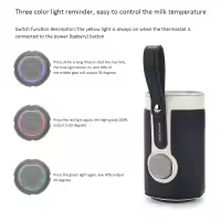 Calentador De Botella Para Bebé Portátil Con 3 Temperaturas Ajustables USB Calentador De Leche Para Viaje En Coche Seguro Y Ecológico Tamaño Medio - details 14