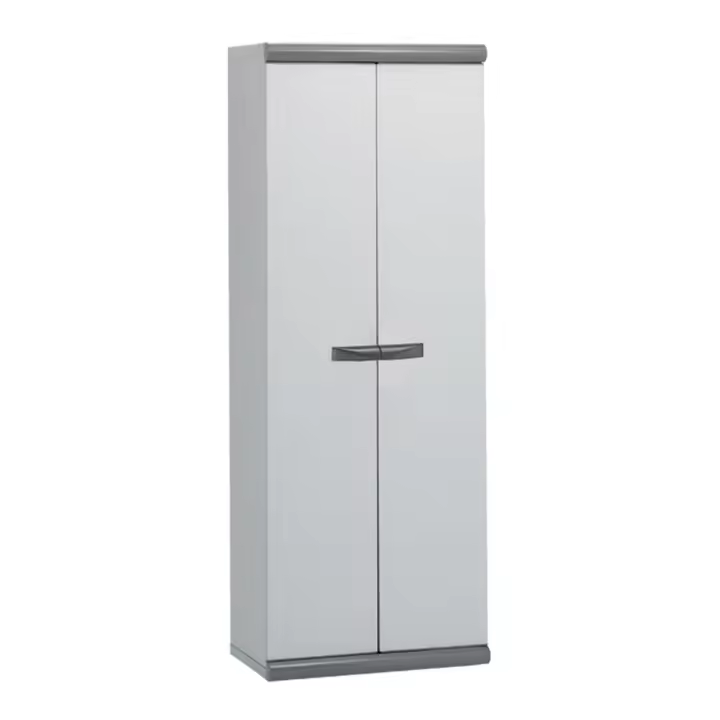 Gardiun Armario Alto de Jardín Resina Coimbra 2 62,5x39x169 Cm Gris - 1