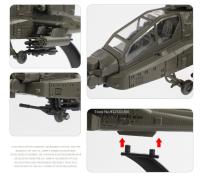 Modelo De Avión AH-64A a Escala 1/32 Juguete De Coche De Aleación Con Rotación De Hélice Y Sonido Luz Vehículo De Combate Para Regalo De Cumpleaños Para Niños - details 2