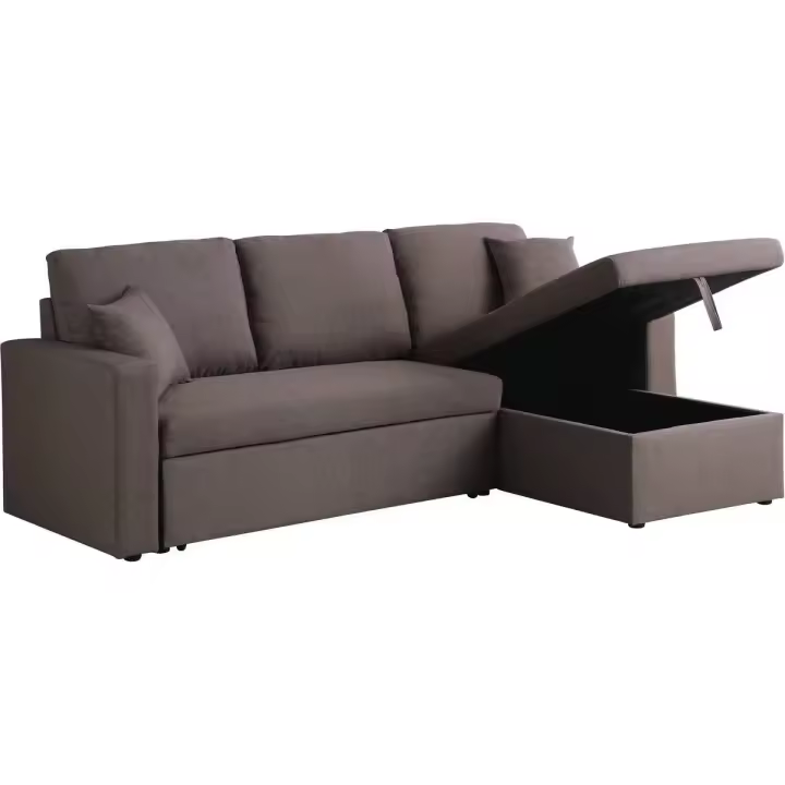 Sofá esquinero convertible "Alain" - 3 plazas - Topo - 1