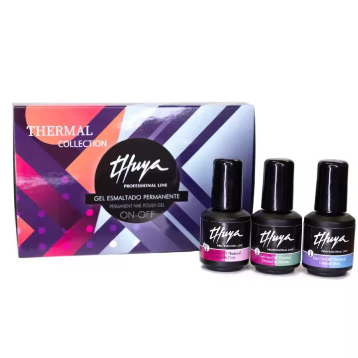 Thuya Kit Gel On-Off Thermal - Esmaltes de Uñas Semipermanentes - Manicura Profesional - 1