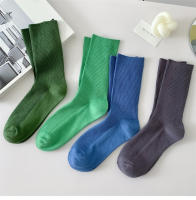 Calcetines Para Mujer Transpirables Basicos Y Sencillos De Color Caramelo Cómodos Y Coloridos Calcetines De Pies Frescos De Algodón Poliéster Y Spandex - details 8
