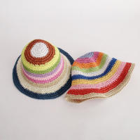 Nueva Gorra De Pescador De Playa Popular Para Mujer Hecha De Paja Artesanal Arco Iris Primavera Uso Al Aire Libre Regalo Para Dama - details 4