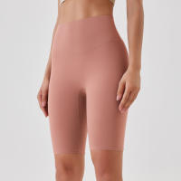 Shorts De Yoga Para Mujer Cintura Alta Transpirables Suaves Y Tensos Leggings De Gimnasio Cortos De Ciclismo Deportivos - details 98