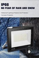 Lámpara De Fosa LED Con Sensor De Movimiento PIR Luz Blanca 100W IP66 Impermeable Para Jardín Fuente De Iluminación Exterior - details 6