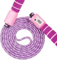 Cuerda de saltar para niños con contador (morada), ajustable para fitness y ejercicio para niños y niñas. - details 0