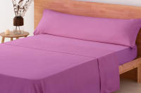 HIPERMANTA. Juego sábanas LISAS de 3 piezas de MICROFIBRA 100% POLIÉSTER. Sábanas de verano, tacto extra suave. Para CAMA de 135 cm. Varios colores a elegir. - details 0