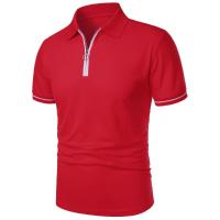 Camisa Polo Hombre Verano Manga Corta Cierre De Cremallera Ligera Color Sólido Fitness Hawaii Transpirable Cuello Tops - details 9